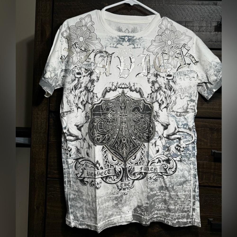 Affliction, Medium, White/Silver